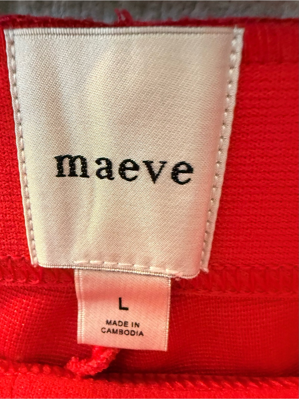 Maeve | Anthropologie | Margot Kick Flare Cropped Pants in Red | Sz L - Picture 6 of 8